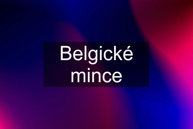 Belgické mince