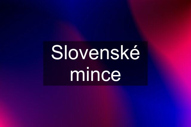 Slovenské mince