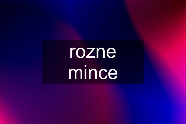 rozne mince