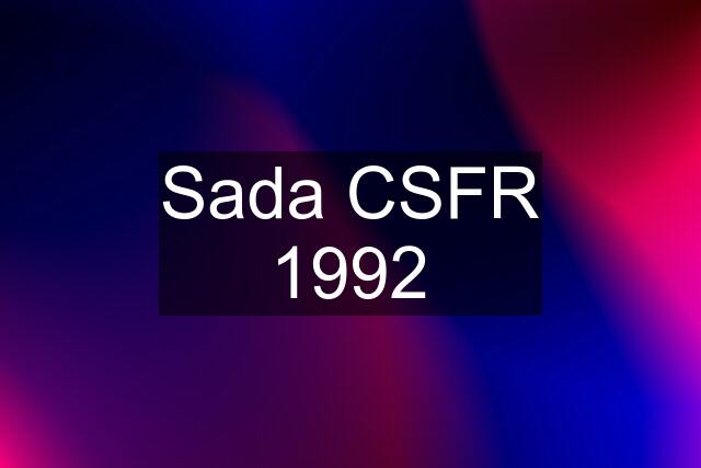 Sada CSFR 1992