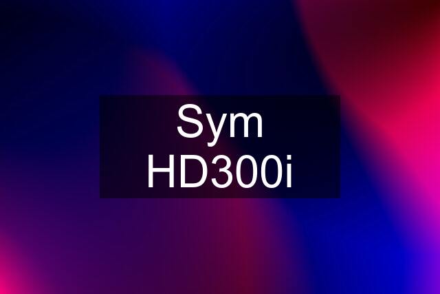 Sym HD300i