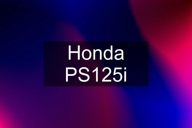 Honda PS125i