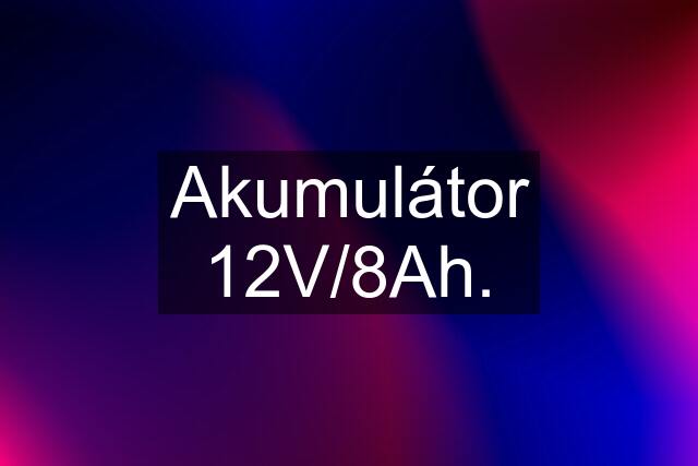 Akumulátor 12V/8Ah.