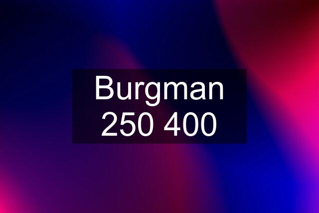 Burgman 250 400