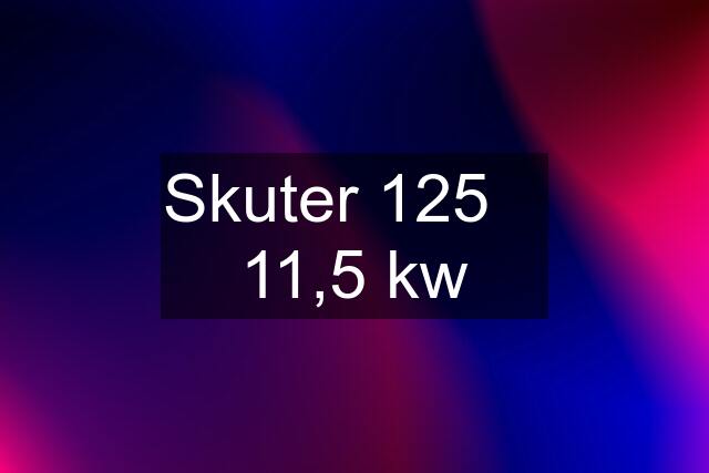 Skuter 125    11,5 kw