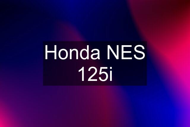 Honda NES 125i