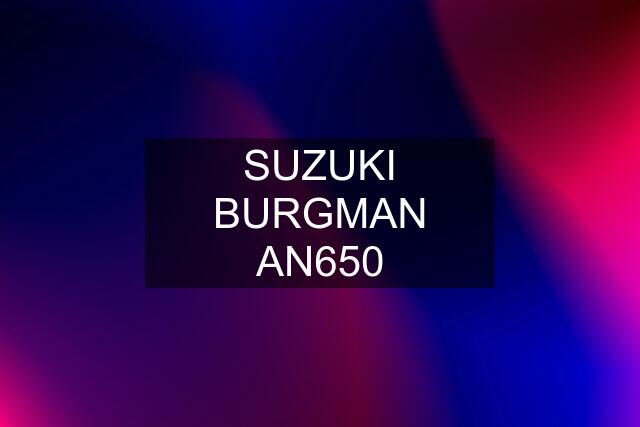 SUZUKI BURGMAN AN650