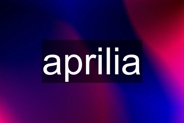 aprilia