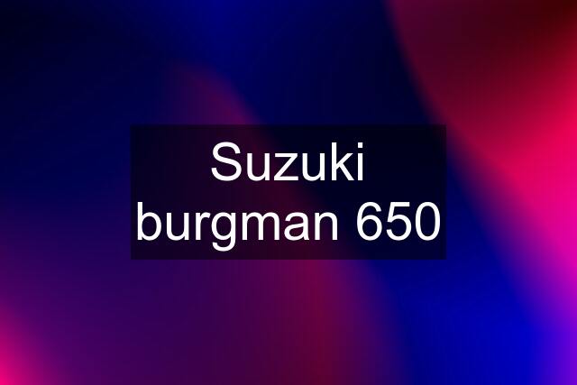 Suzuki burgman 650