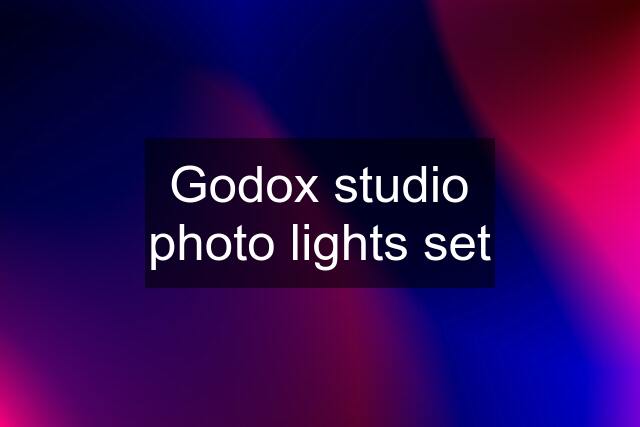 Godox studio photo lights set