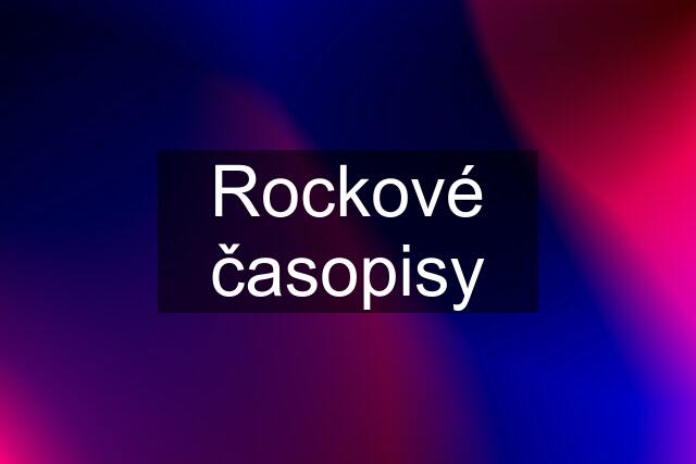 Rockové časopisy