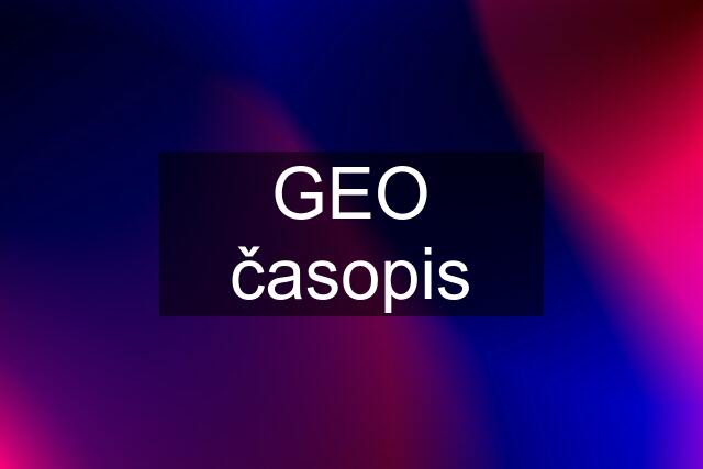 GEO časopis