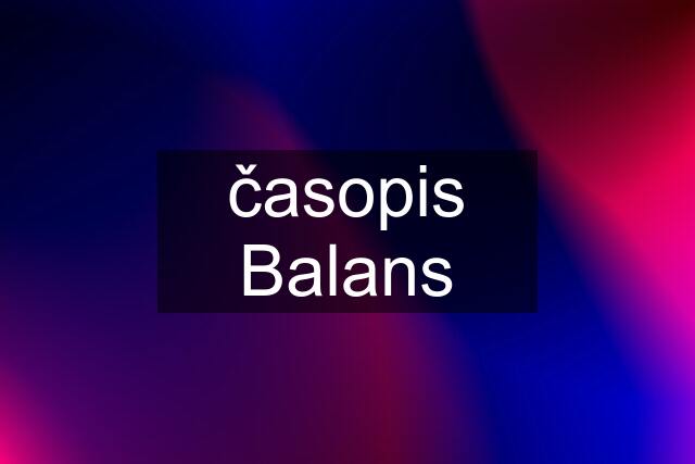 časopis Balans