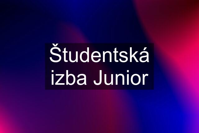 Študentská izba Junior