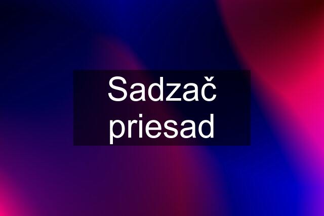 Sadzač priesad