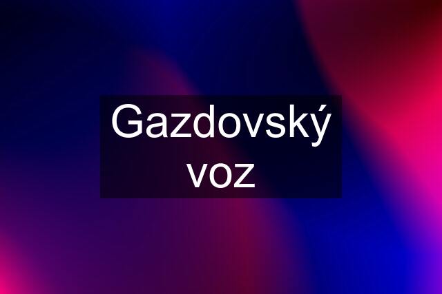 Gazdovský voz