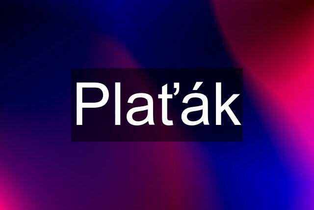 Plaťák