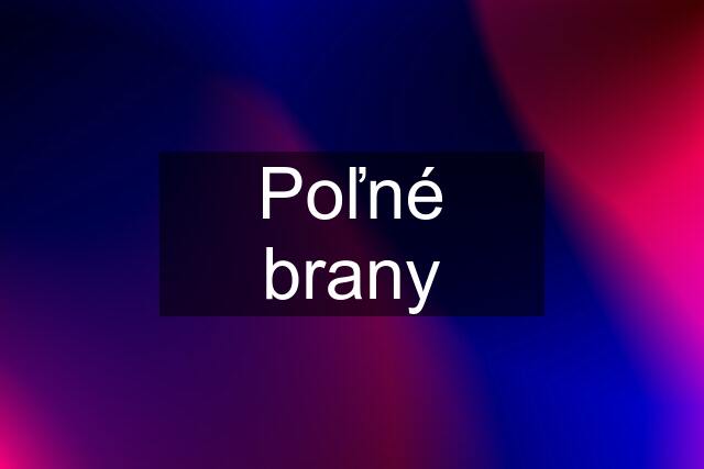 Poľné brany