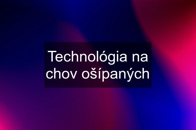 Technológia na chov ošípaných