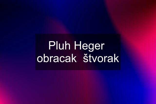 Pluh Heger  obracak  štvorak