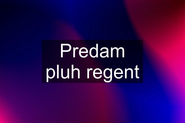 Predam pluh regent