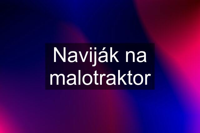 Naviják na malotraktor