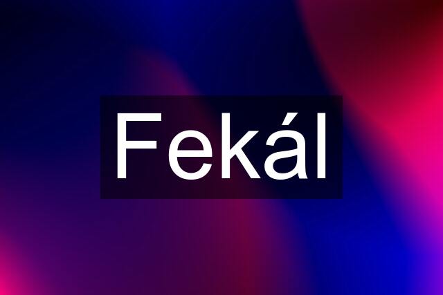 Fekál