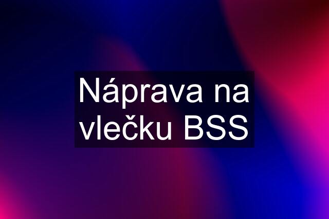 Náprava na vlečku BSS