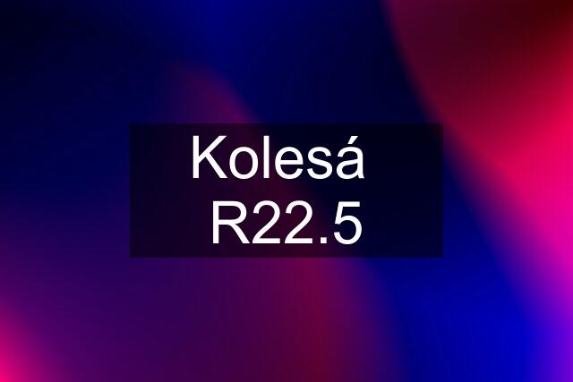 Kolesá  R22.5