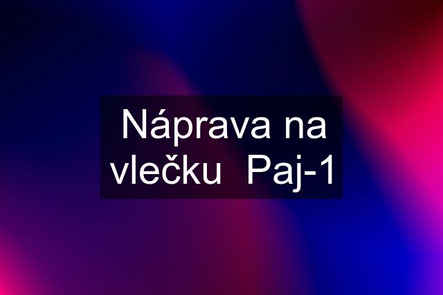 Náprava na vlečku  Paj-1