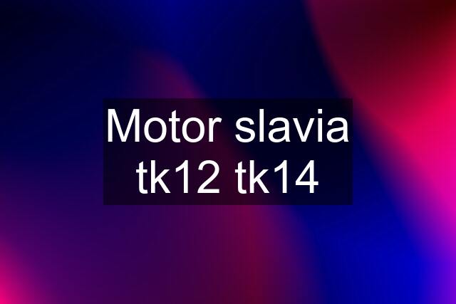 Motor slavia tk12 tk14