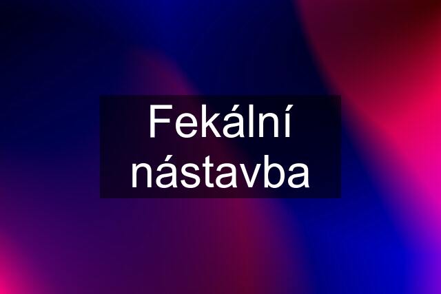 Fekální nástavba