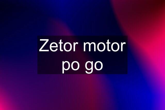 Zetor motor po go