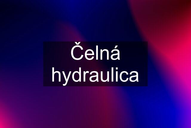 Čelná hydraulica