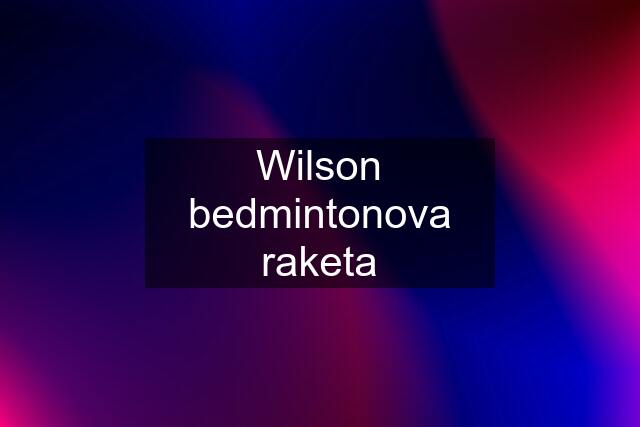 Wilson bedmintonova raketa