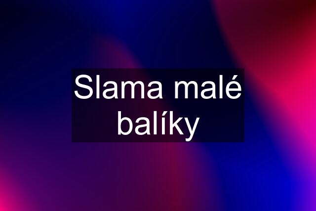 Slama malé balíky