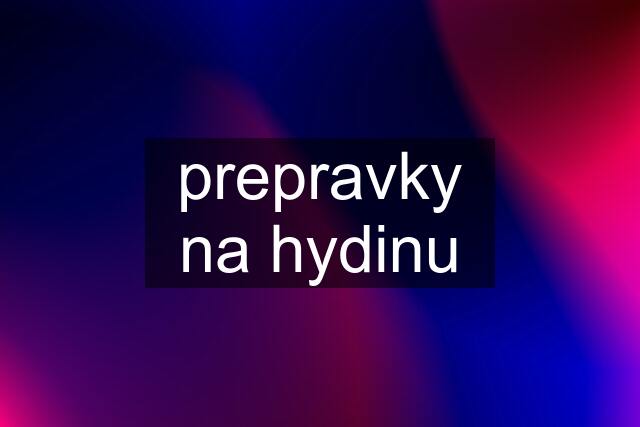 prepravky na hydinu