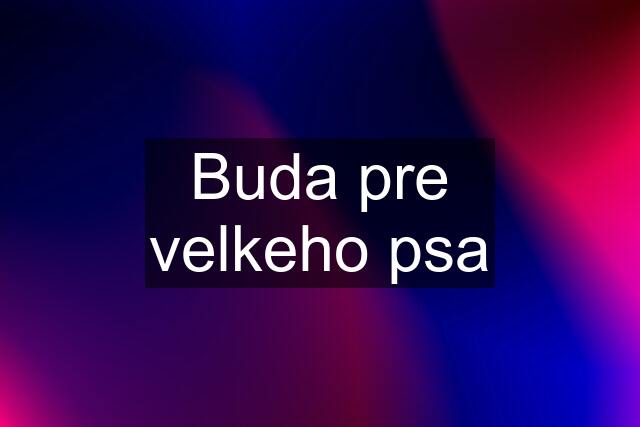 Buda pre velkeho psa