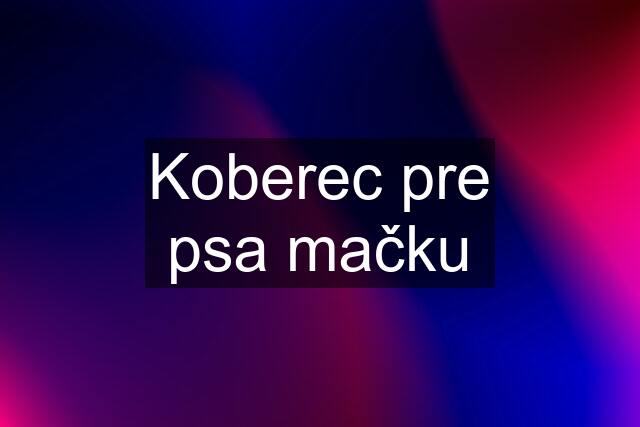 Koberec pre psa mačku