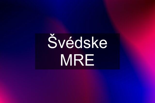 Švédske MRE