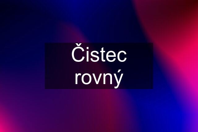 Čistec rovný