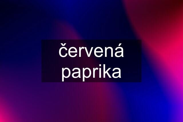 červená paprika