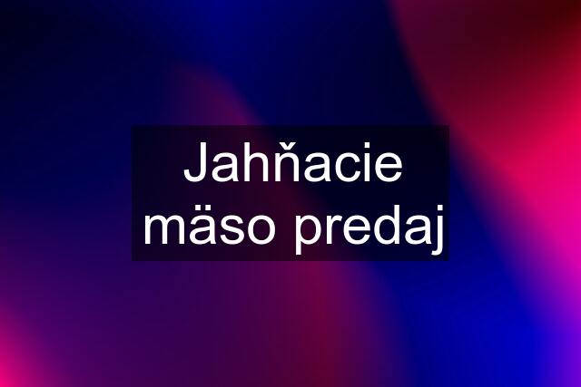 Jahňacie mäso predaj