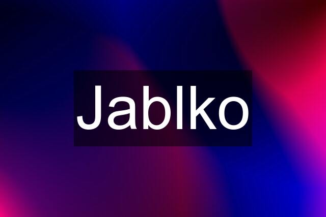 Jablko