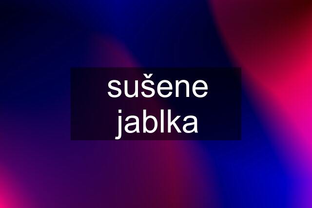 sušene jablka