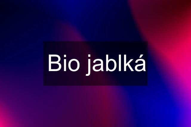 Bio jablká