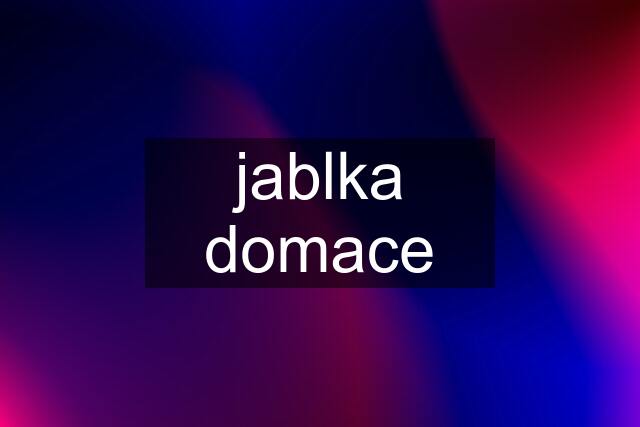 jablka domace