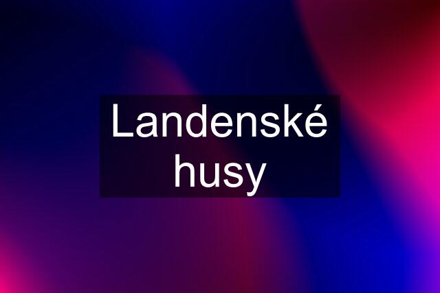Landenské husy