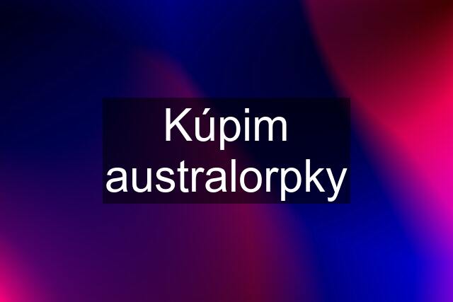 Kúpim australorpky