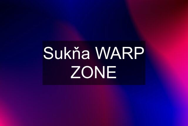 Sukňa WARP ZONE